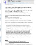 Cover page: Latinx Youth in First Contact with the Justice System: Trauma and Associated Behavioral Health Needs