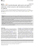 Cover page: Phase II trial of pembrolizumab, ipilimumab, and aspirin in melanoma: clinical outcomes and translational predictors of response.