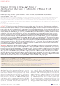 Cover page: Sequence Diversity in the pe_pgrs Genes of Mycobacterium tuberculosis Is Independent of Human T Cell Recognition