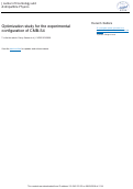 Cover page: Optimization study for the experimental configuration of CMB-S4