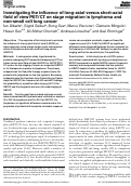 Cover page: Investigating the influence of long-axial versus short-axial field of view PET/CT on stage migration in lymphoma and non-small cell lung cancer.