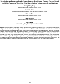 Cover page: Developing an Integrated and Comprehensive Traditional Chinese Corpus Based
on Multi-CharacterWords for Studying relations between words and lexicons