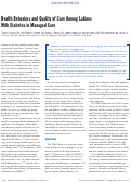 Cover page: Health behaviors and quality of care among Latinos with diabetes in managed care.