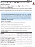 Cover page: Changes in abundance of oral microbiota associated with oral cancer.