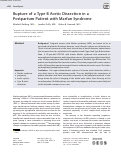 Cover page: Rupture of a Type B Aortic Dissection in a Postpartum Patient with Marfan Syndrome.