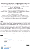Cover page: Applications of GIS and remote sensing in public participation and stakeholder engagement for watershed management