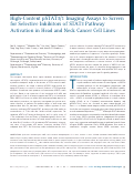 Cover page: High-Content pSTAT3/1 Imaging Assays to Screen for Selective Inhibitors of STAT3 Pathway Activation in Head and Neck Cancer Cell Lines