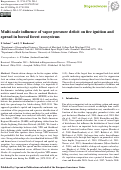 Cover page: Multi-scale influence of vapor pressure deficit on fire ignition and spread in boreal forest ecosystems