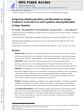 Cover page: Pregaming, Drinking Duration, and Movement as Unique Predictors of Alcohol Use and Cognitions Among Mandated College Students