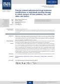 Cover page: Toxicity-related antiretroviral drug treatment modifications in individuals starting therapy: A cohort analysis of time patterns, sex, and other risk factors