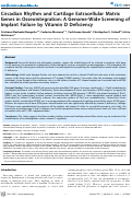 Cover page: Circadian Rhythm and Cartilage Extracellular Matrix Genes in Osseointegration: A Genome-Wide Screening of Implant Failure by Vitamin D Deficiency