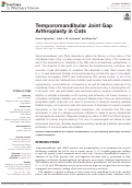 Cover page: Temporomandibular Joint Gap Arthroplasty in Cats