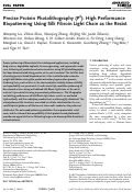 Cover page: Precise Protein Photolithography (P3): High Performance Biopatterning Using Silk Fibroin Light Chain as the Resist