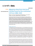 Cover page: Mapping urban form into local climate zones for the continental US from 1986-2020.