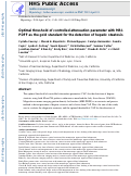 Cover page: Optimal threshold of controlled attenuation parameter with MRI‐PDFF as the gold standard for the detection of hepatic steatosis