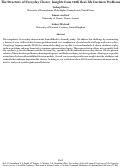 Cover page: The Structure of Everyday Choice: Insights from 100K Real-life Decision Problems