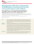 Cover page: Overexpression of p53 due to excess protein O-GlcNAcylation is associated with coronary microvascular disease in type 2 diabetes