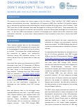 Cover page: Discharges Under the Don’t Ask, Don’t Tell Policy: Women and Racial/Ethnic Minorities