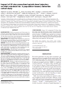 Cover page: Impact of 30-day prescribed opioid dose trajectory on fatal overdose risk: A population-based, statewide cohort study.