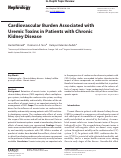 Cover page: Cardiovascular Burden Associated with Uremic Toxins in Patients with Chronic Kidney Disease