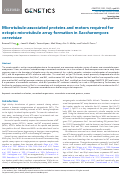 Cover page: Microtubule-associated proteins and motors required for ectopic microtubule array formation in Saccharomyces cerevisiae