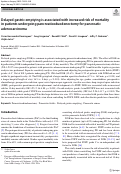 Cover page: Delayed gastric emptying is associated with increased risk of mortality in patients undergoing pancreaticoduodenectomy for pancreatic adenocarcinoma