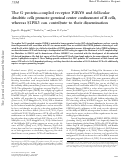 Cover page: The G protein–coupled receptor P2RY8 and follicular dendritic cells promote germinal center confinement of B cells, whereas S1PR3 can contribute to their dissemination