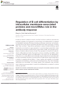 Cover page: Regulation of B Cell Differentiation by Intracellular Membrane-Associated Proteins and microRNAs: Role in the Antibody Response