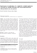 Cover page: Spontaneous recanalization of a completely occluded saphenous vein graft two months following acute myocardial infarction with persistent one year patency