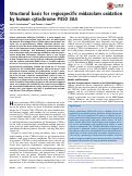 Cover page: Structural basis for regiospecific midazolam oxidation by human cytochrome P450 3A4