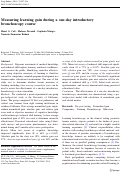 Cover page: Measuring learning gain during a one-day introductory bronchoscopy course