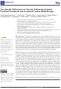 Cover page: Sex-Specific Differences in Toxicity Following Systemic Paclitaxel Treatment and Localized Cardiac Radiotherapy