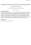 Cover page: A Simplified 1-D Model for Calculating CO2 Leakage through Conduits