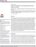 Cover page: Swimming behavior of emigrating Chinook Salmon smolts