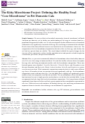 Cover page: The Kitty Microbiome Project: Defining the Healthy Fecal “Core Microbiome” in Pet Domestic Cats