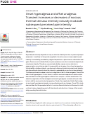 Cover page: Onset hyperalgesia and offset analgesia: Transient increases or decreases of noxious thermal stimulus intensity robustly modulate subsequent perceived pain intensity