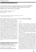 Cover page: CELLULAR INVASION, MOTILITY, AND PROLIFERATION LEVEL ESTIMATES (CIMPLE MAPS): APPLICATION TO TEMOZOLOMIDE- AND BEVACIZUMAB-TREATED PATIENTS