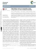 Cover page: High fidelity sorting of remarkably similar components via metal-mediated assembly