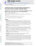 Cover page: “Planting the Seed”: Perceived Benefits of and Strategies for Discussing Long‐Term Prognosis with Older Adults