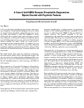 Cover page: A Case of Anti-NMDA Receptor Encephalitis Diagnosed as Bipolar Disorder with Psychotic Features