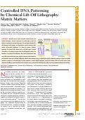 Cover page: Controlled DNA Patterning by Chemical Lift-Off Lithography: Matrix Matters.