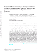 Cover page: Sequential Kalman tuning of the t-preconditioned Crank-Nicolson algorithm: efficient, adaptive and gradient-free inference for Bayesian inverse problems