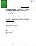 Cover page: BSAFER: A Web-Based Intervention for Drug use and Intimate Partner Violence Demonstrates Feasibility and Acceptability among Women in the Emergency Department