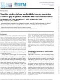 Cover page: Traveller studies in low- and middle-income countries: a critical gap in global antibiotic resistance surveillance