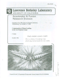 Cover page: Compensation of Beam Loading in the ALS Injector Linac