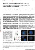 Cover page: Molecular mechanism for duplication 17p11.2— the homologous recombination reciprocal of the Smith-Magenis microdeletion