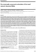 Cover page: The universally conserved nucleotides of the small subunit ribosomal RNAs