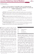 Cover page: Impact of Pretreatment Neutrophil Count on Chemotherapy Administration and Toxicity in Dogs with Lymphoma Treated with CHOP Chemotherapy.