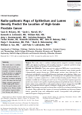 Cover page: Radio-pathomic Maps of Epithelium and Lumen Density Predict the Location of High-Grade Prostate Cancer.