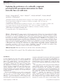 Cover page: Exploring the preferences of a culturally congruent, peer-based HIV prevention intervention for black men who have sex with men